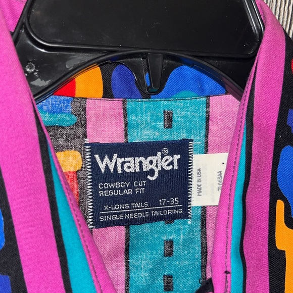 Vintage made in USA size XL retro bright colored western shirt button up - Picture 5 of 6